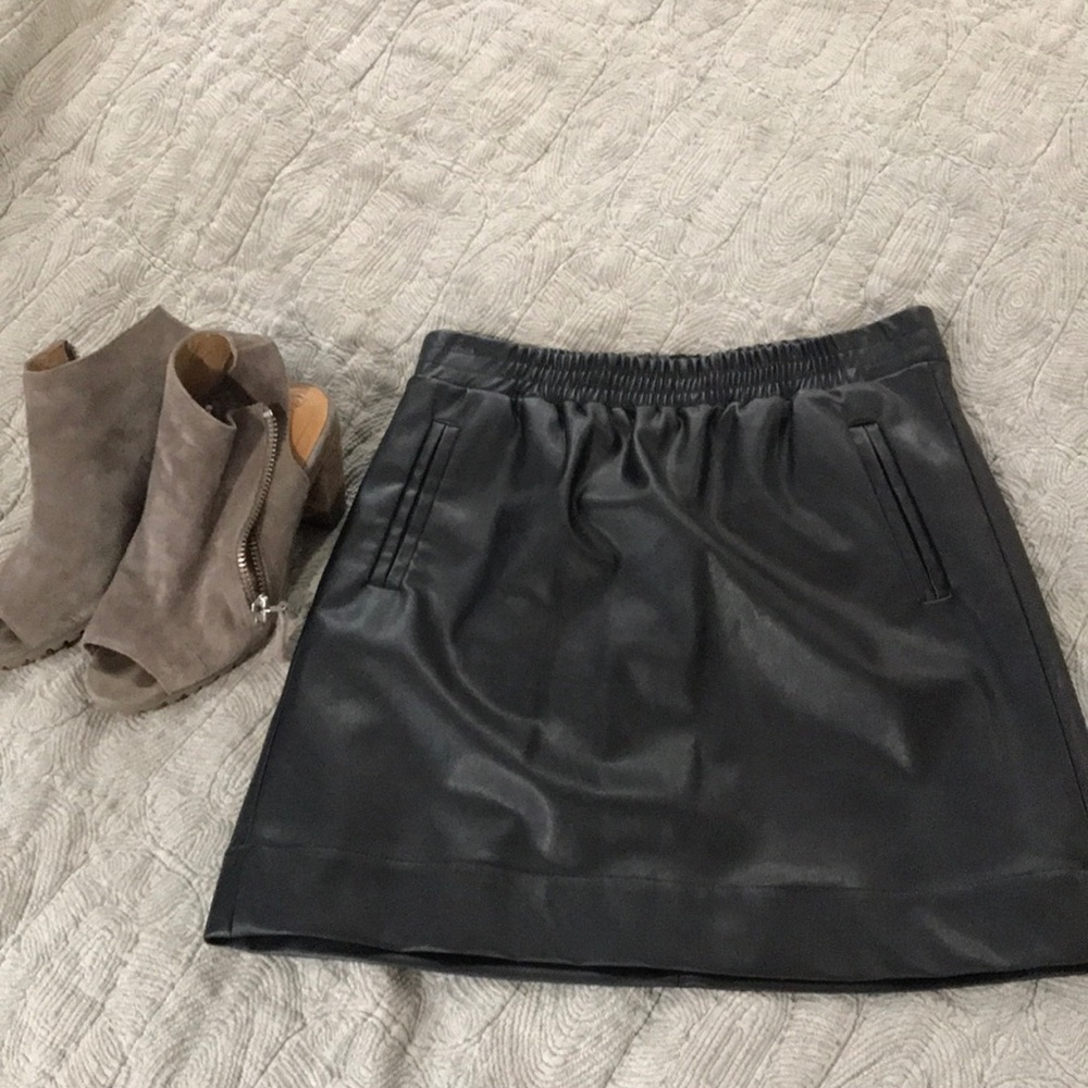 NWT LOFT faux leather skirt